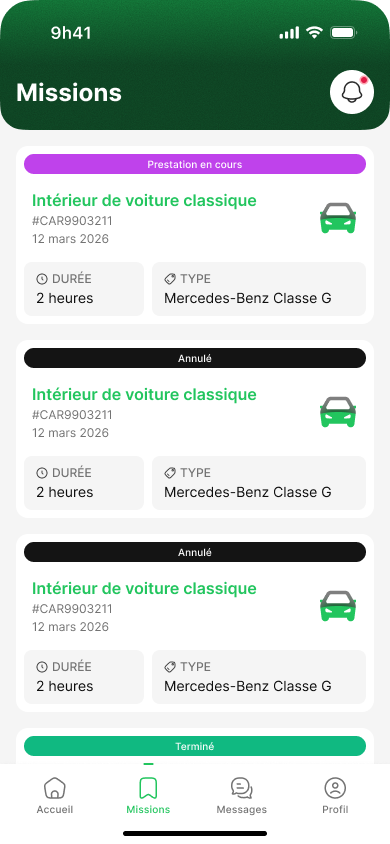 Liste des missions du cleaner